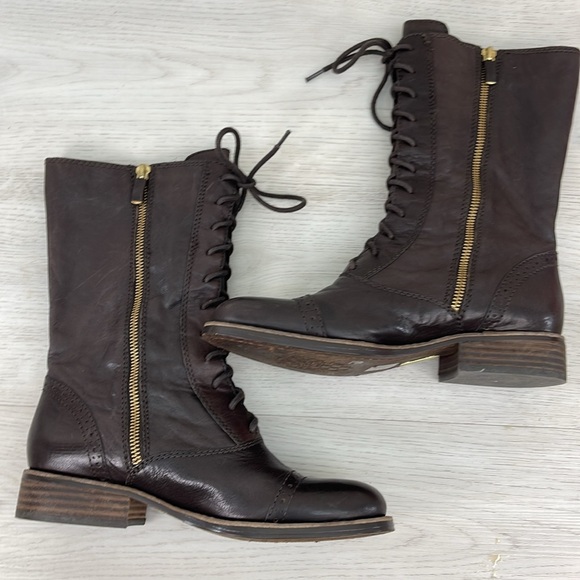 Vince Camuto Fantasa Utility/Combat Leather Boots-Women - Picture 6 of 11